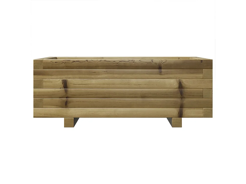 Vassoio per fioriera aiuola rialzata piante fiori terrazza giardino 70 x 40 x 26,5 cm legno di pino impregnato marrone 02_0037773