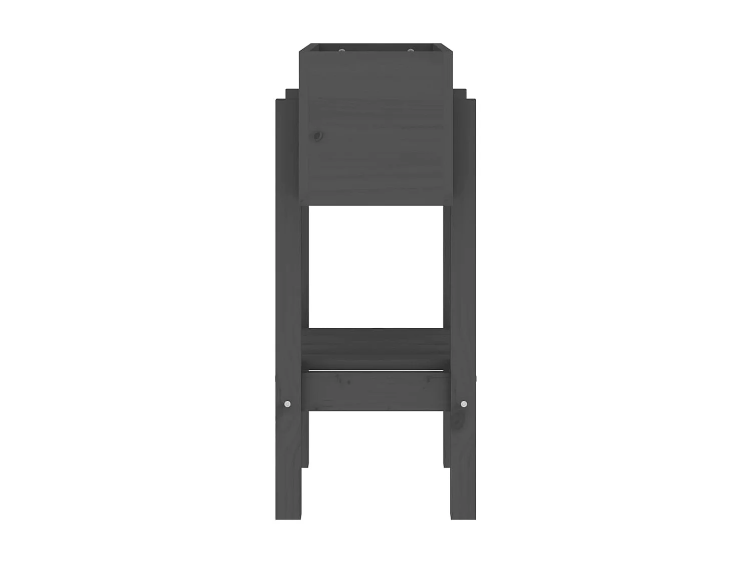 Macetero bancal elevado plantas flores terraza jardín 62 x 30 x 69 cm madera maciza de pino gris 02_0037748