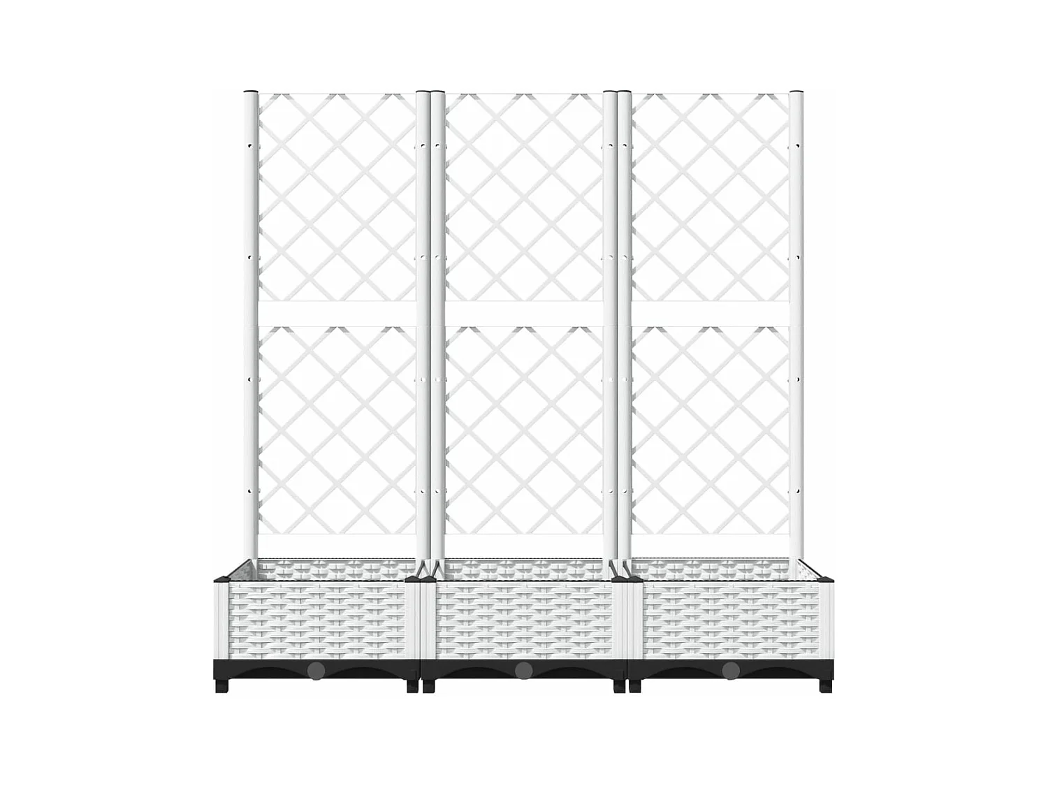 Jardinière bac lit surélevé blanche 120 x 40 x 121.5 cm 02_0038230