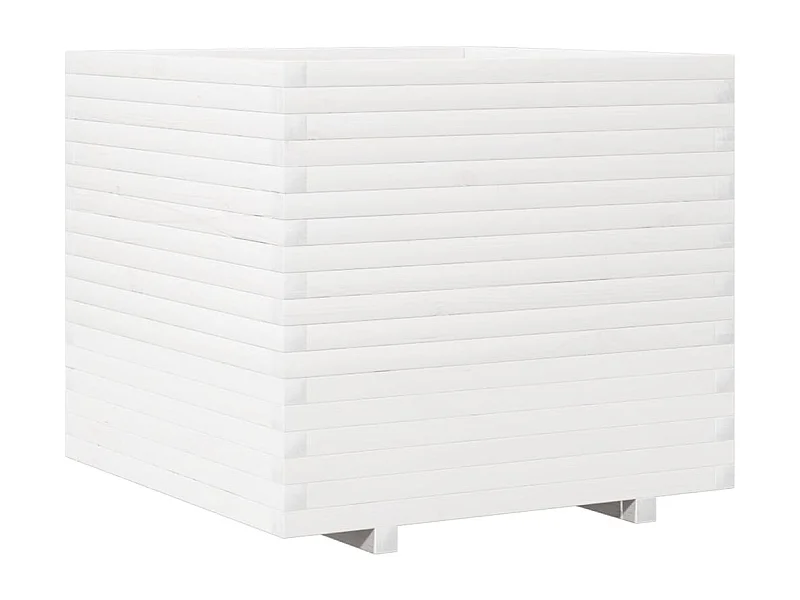 Jardinière bac lit surélevé bois blanche 80 x 80 x 72 cm 02_0037928