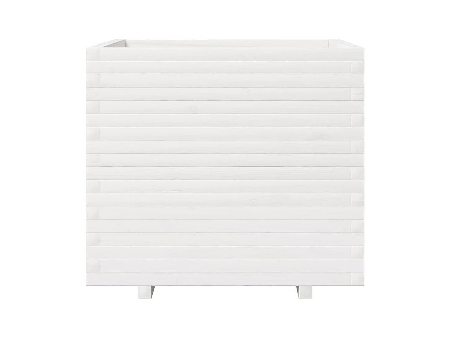 Jardinière bac lit surélevé bois blanche 80 x 80 x 72 cm 02_0037928