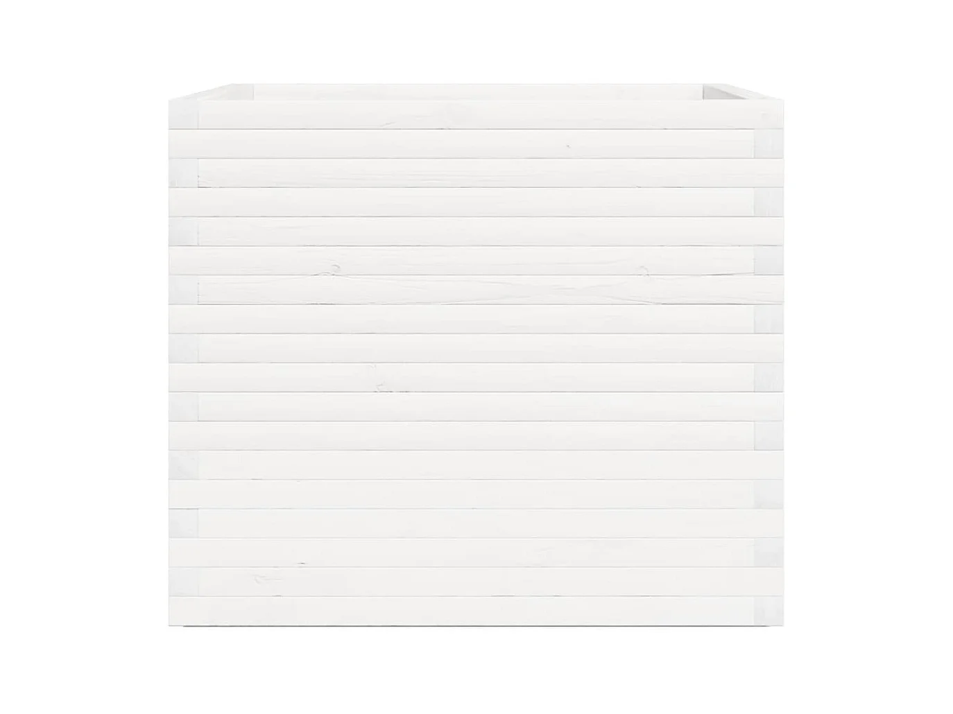 Jardinière bac lit surélevé bois blanche 80 x 80 x 72 cm 02_0037928