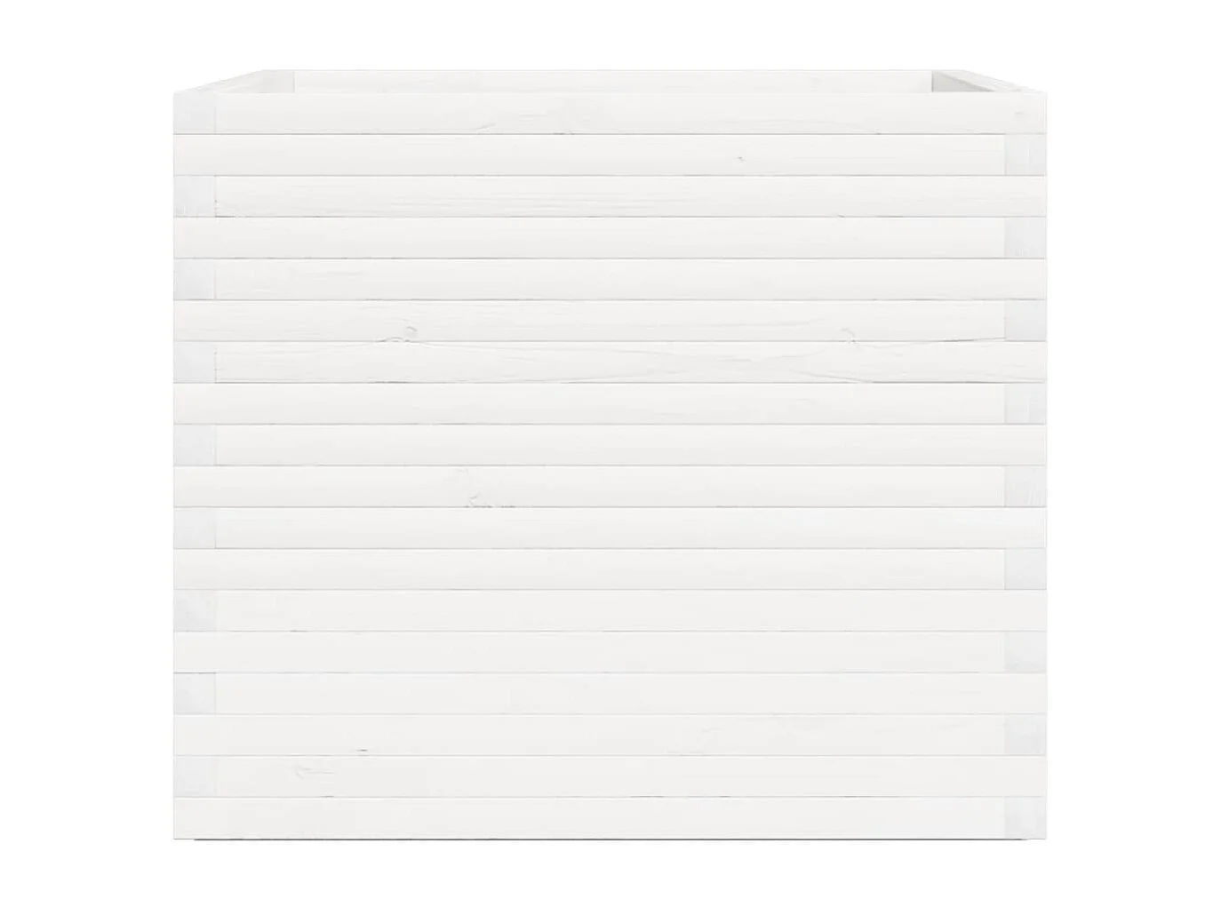Jardinière bac lit surélevé bois blanche 80 x 80 x 72 cm 02_0037928