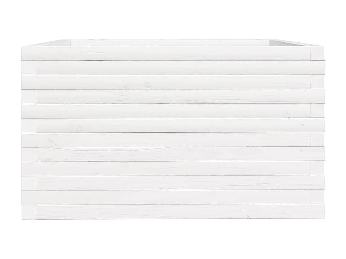 Jardinière bac lit surélevé bois blanche 80 x 80 x 49.5 cm 02_0037920