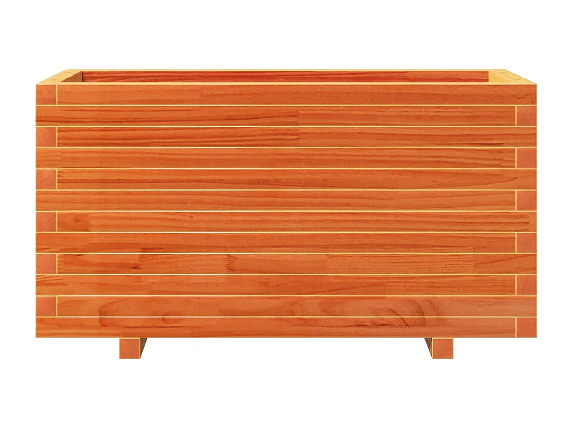 Vassoio per fioriera aiuola rialzata piante fiori terrazza giardino cera 90 x 40 x 49,5 cm legno di pino massiccio marrone 02_0038511