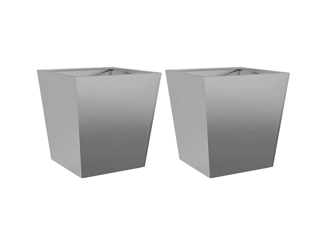 Jardinière bac lit surélevé grise 40 x 40 x 40 cm 02_0038957