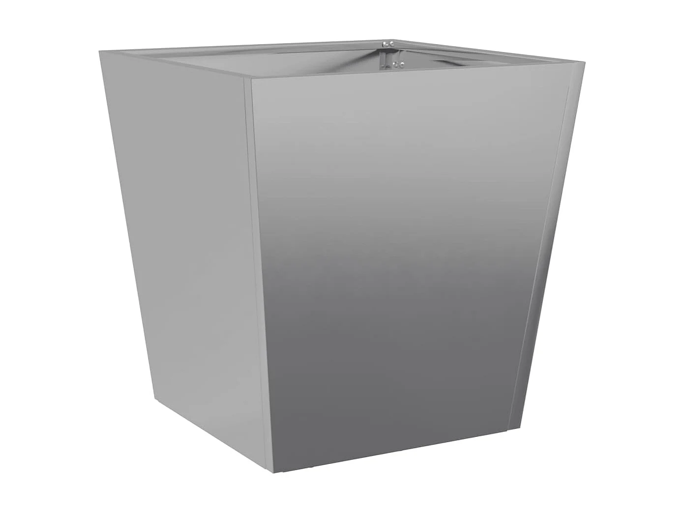 Vaso per fioriera aiuola rialzata piante fiori giardino terrazze set da 2 40 x 40 x 40 cm acciaio zincato grigio 02_0038957