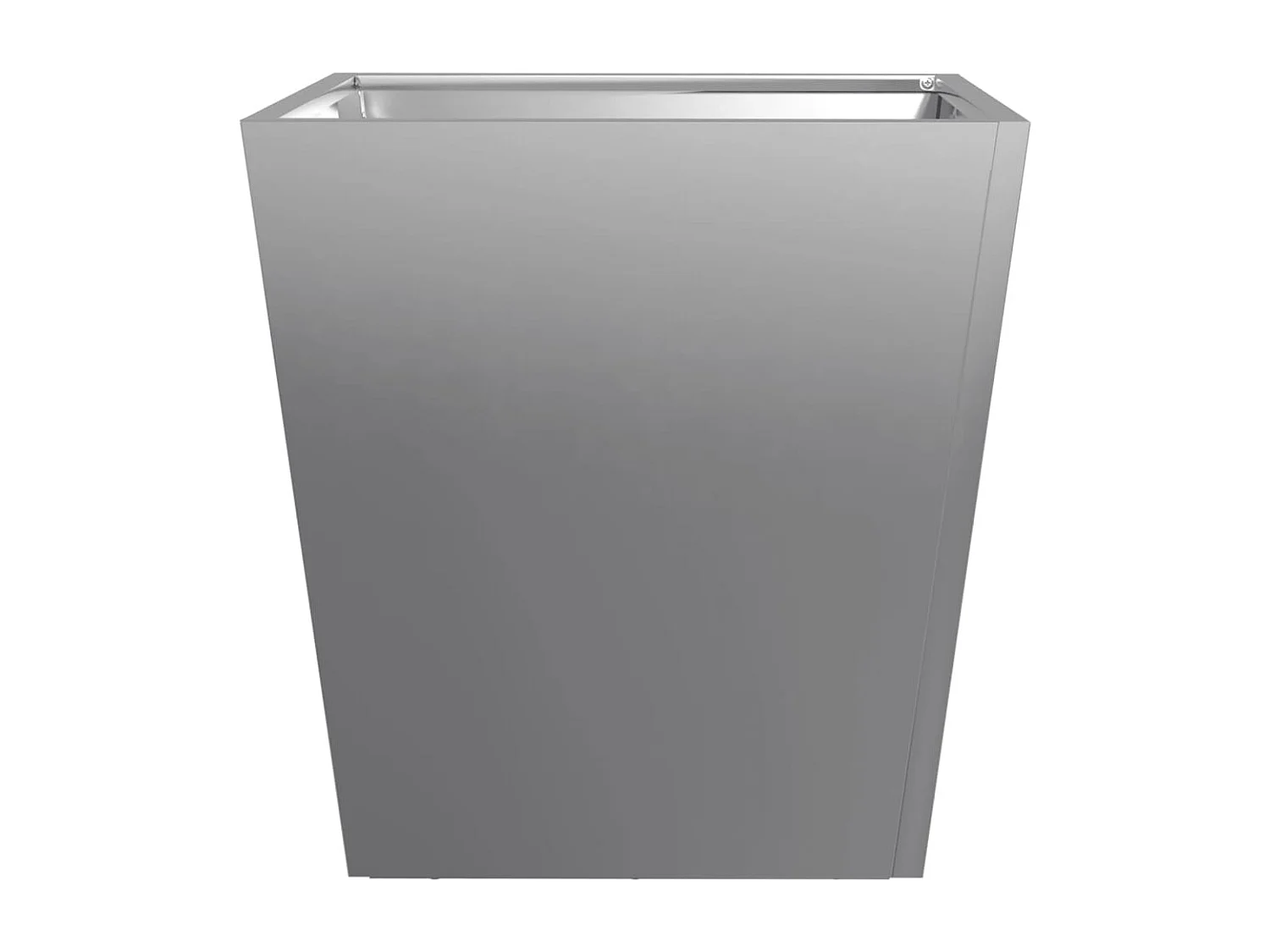 Vaso per fioriera aiuola rialzata piante fiori giardino terrazze set da 2 40 x 40 x 40 cm acciaio zincato grigio 02_0038957