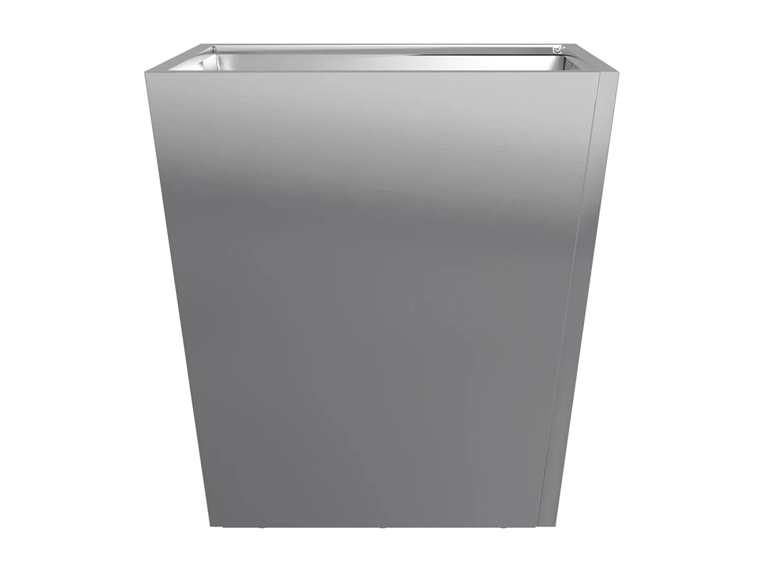 Vaso per fioriera aiuola rialzata piante fiori giardino terrazze set da 2 40 x 40 x 40 cm acciaio zincato grigio 02_0038957