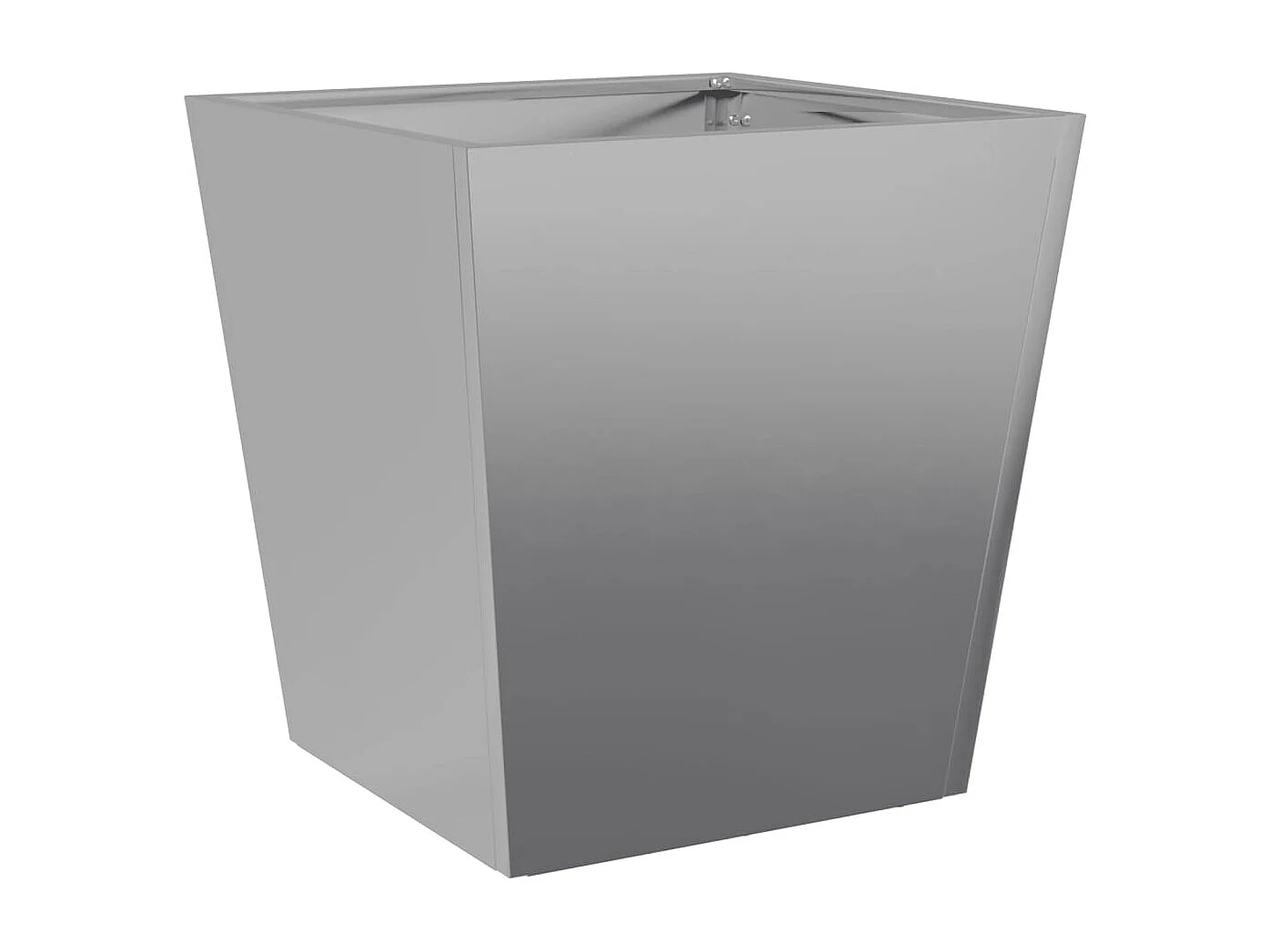 Vaso per fioriera aiuola rialzata piante fiori giardino terrazze set da 2 40 x 40 x 40 cm acciaio zincato grigio 02_0038957