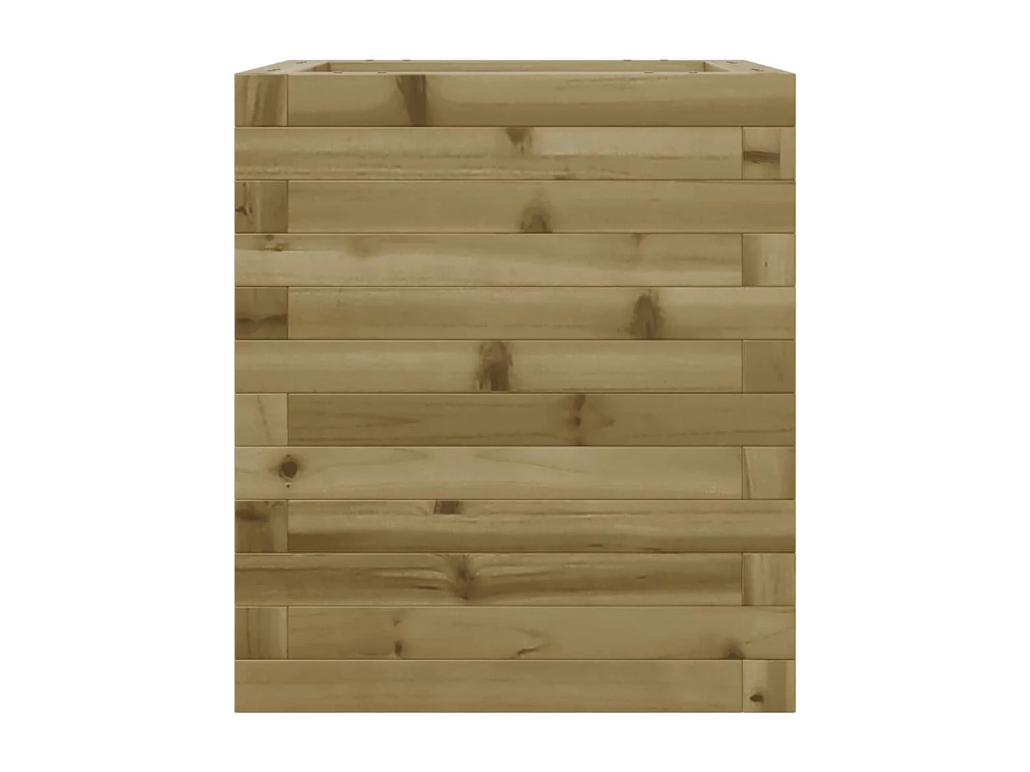 Macetero bancal elevado plantas flores terraza jardín 40 x 40 x 46 cm madera de pino impregnada marrón 02_0037561