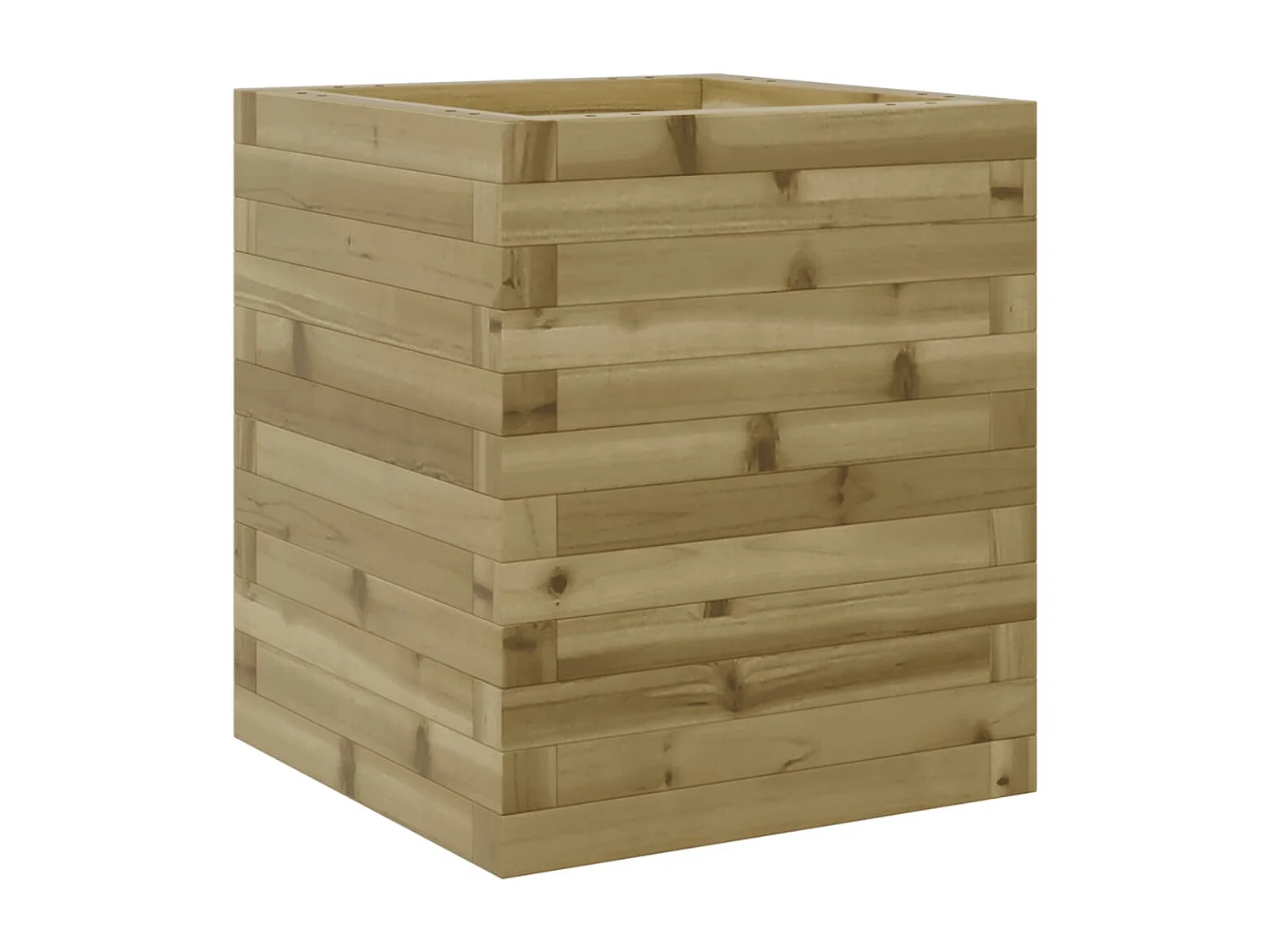 Vassoio per fioriera aiuola rialzata piante fiori terrazza giardino 40 x 40 x 46 cm legno di pino impregnato marrone 02_0037561