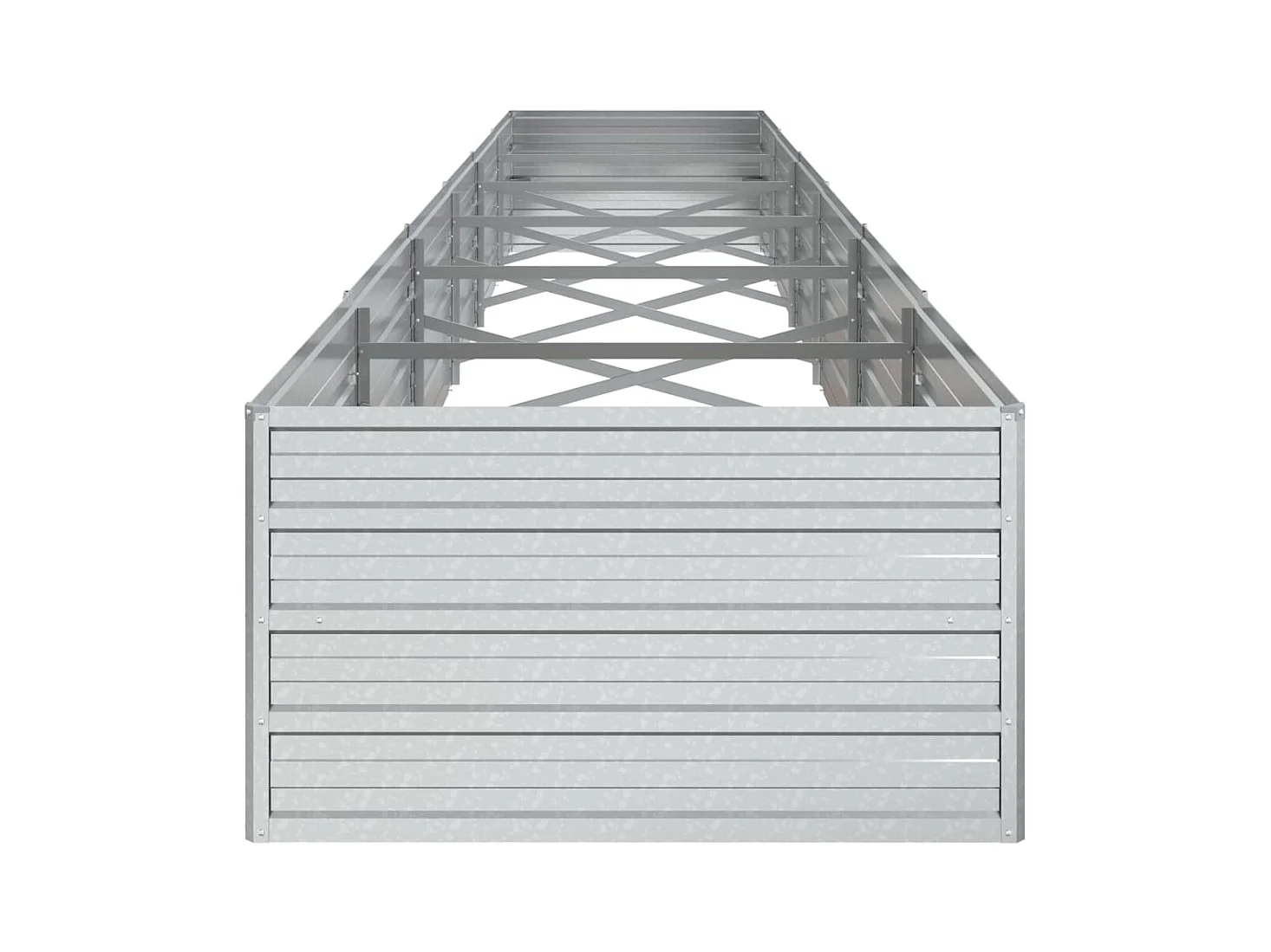 Jardinière bac lit surélevé argenté 480 x 80 x 45 cm 02_0039452