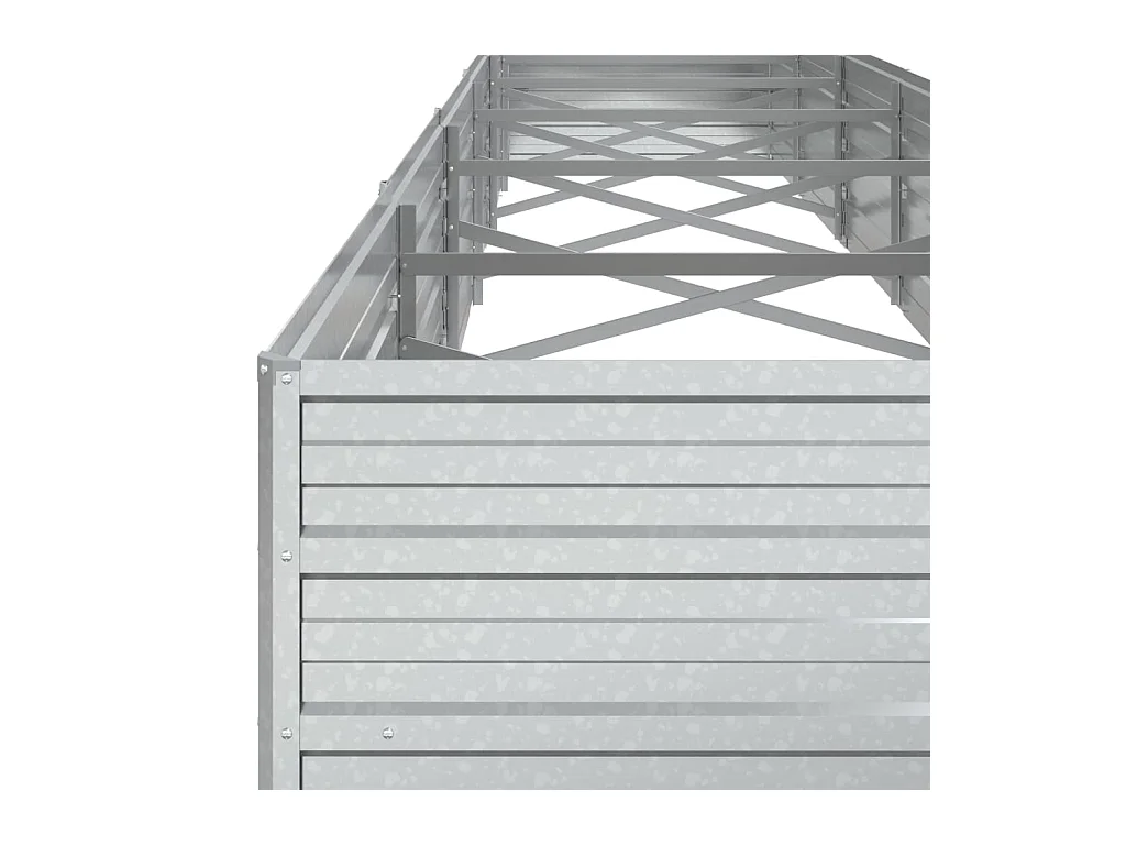 Jardinière bac lit surélevé argenté 480 x 80 x 45 cm 02_0039452