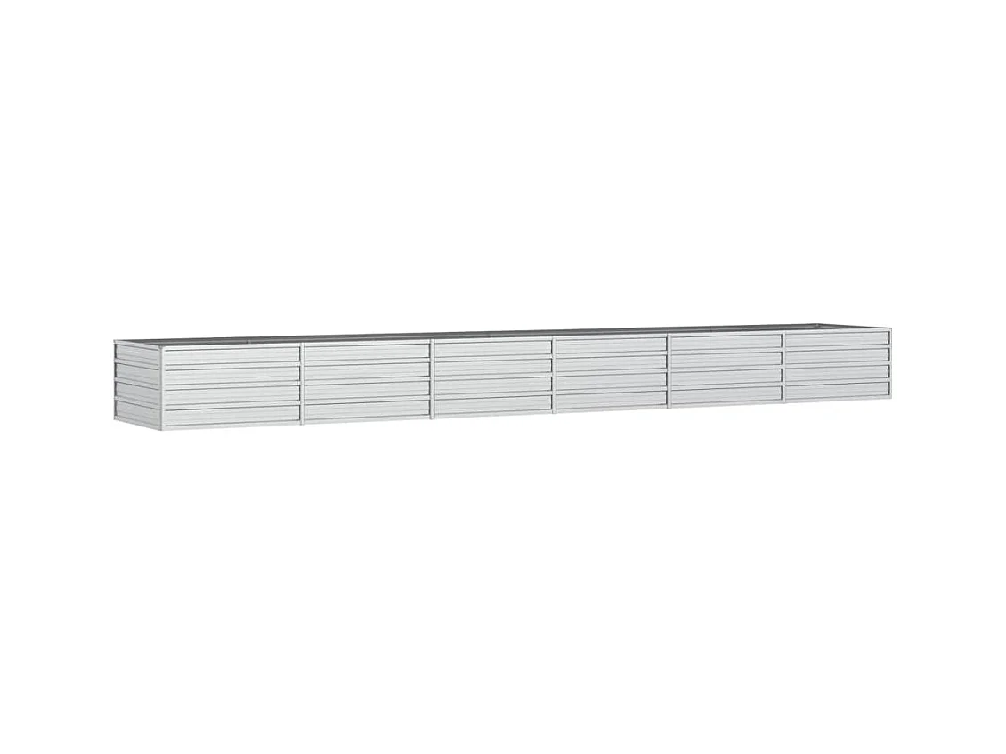 Jardinière bac lit surélevé argenté 480 x 80 x 45 cm 02_0039452