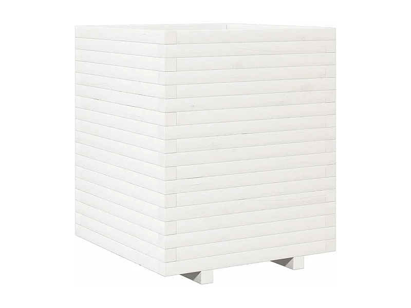 Jardinière bac lit surélevé bois blanche 60 x 60 x 72 cm 02_0037731