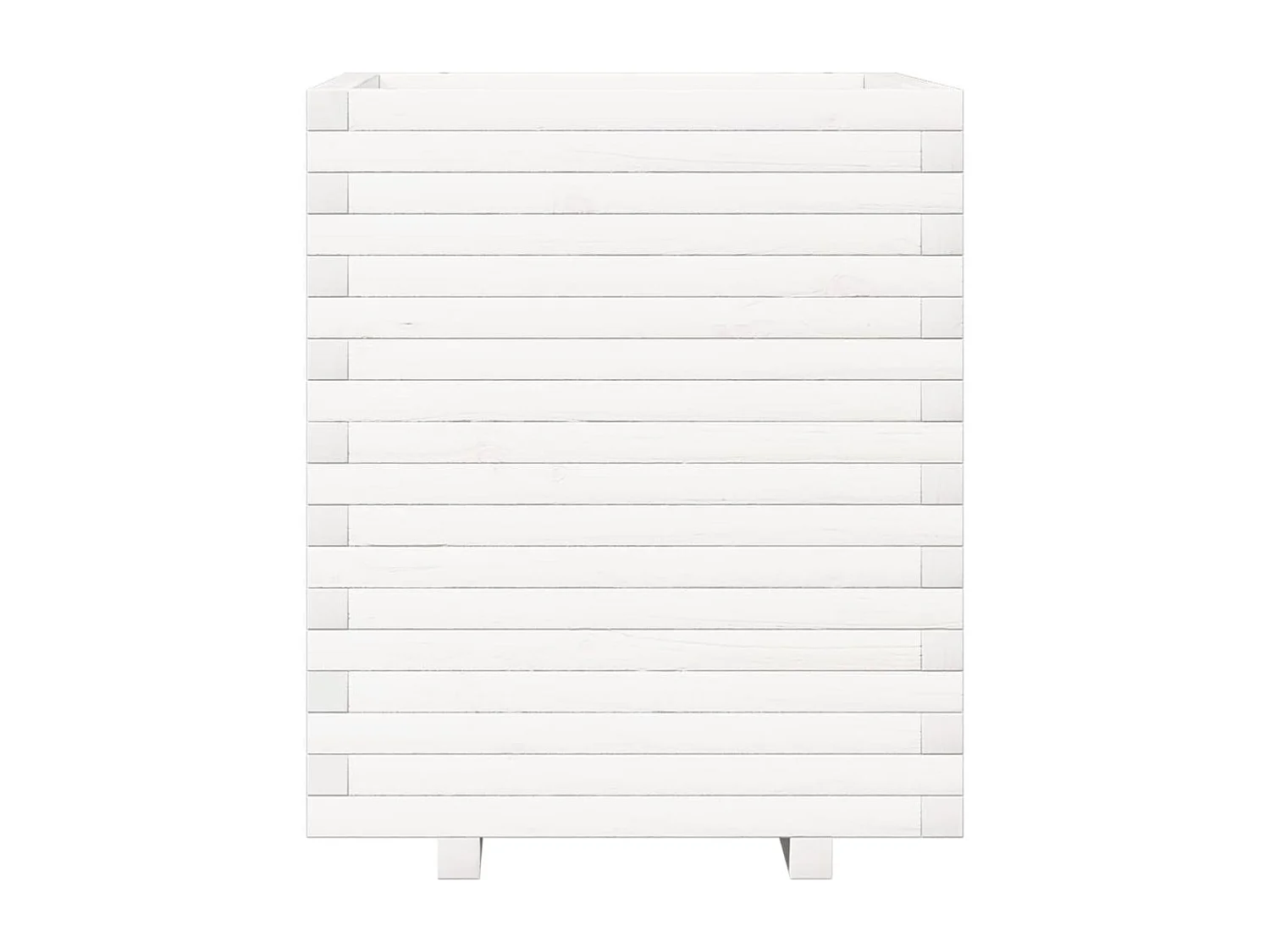 Jardinière bac lit surélevé bois blanche 60 x 60 x 72 cm 02_0037731