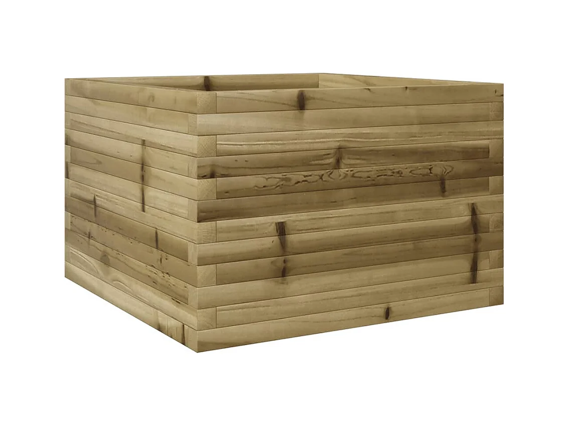 Jardinière bac lit surélevé bois marron 70 x 70 x 45.5 cm 02_0037813