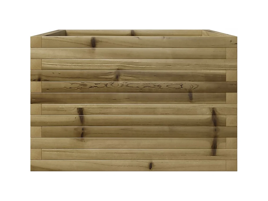 Jardinière bac lit surélevé bois marron 70 x 70 x 45.5 cm 02_0037813