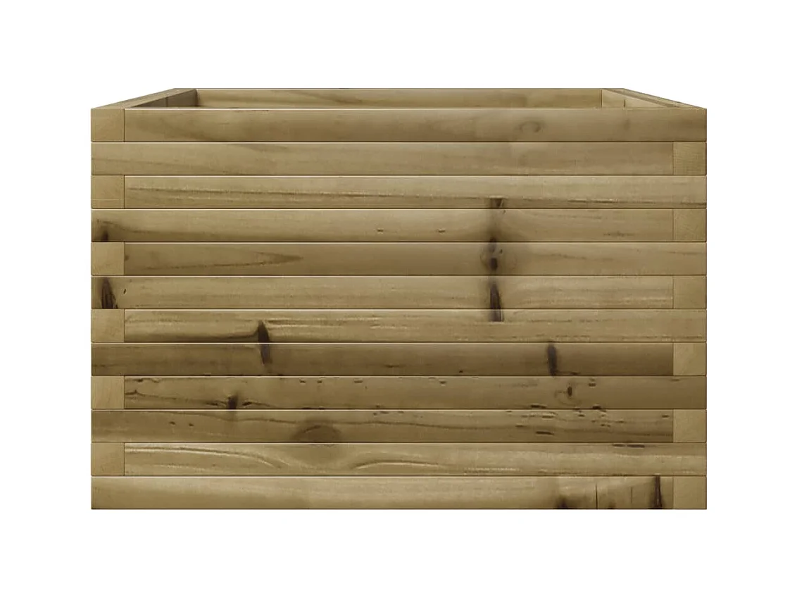 Jardinière bac lit surélevé bois marron 70 x 70 x 45.5 cm 02_0037813