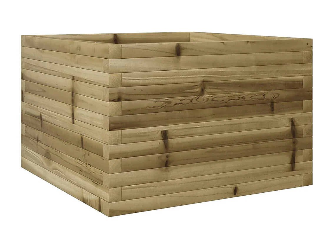 Vassoio per fioriera aiuola rialzata piante fiori terrazza giardino 70 x 70 x 45,5 cm legno di pino impregnato marrone 02_0037813
