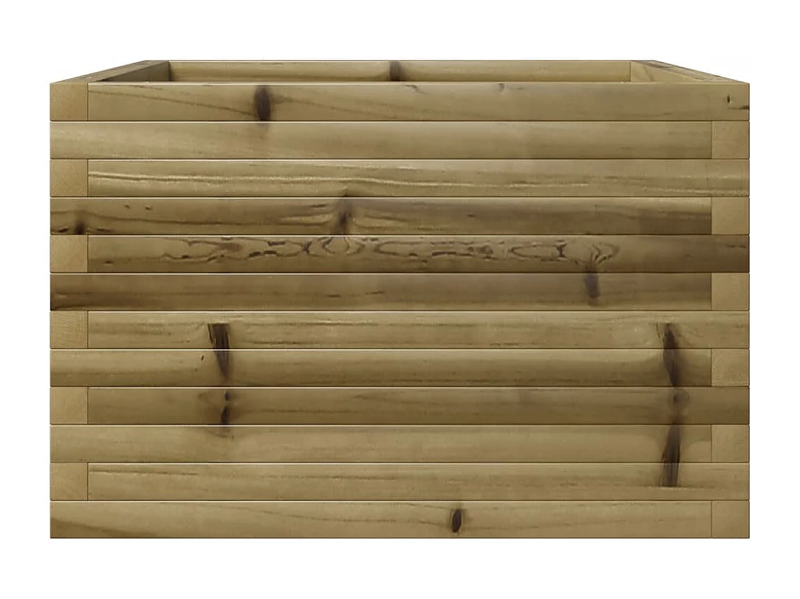 Vassoio per fioriera aiuola rialzata piante fiori terrazza giardino 70 x 70 x 45,5 cm legno di pino impregnato marrone 02_0037813