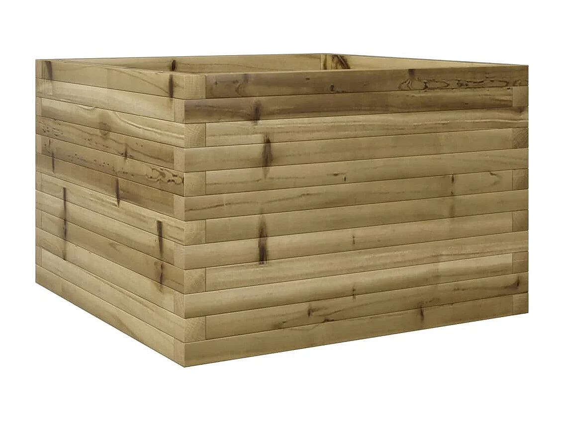 Vassoio per fioriera aiuola rialzata piante fiori terrazza giardino 70 x 70 x 45,5 cm legno di pino impregnato marrone 02_0037813
