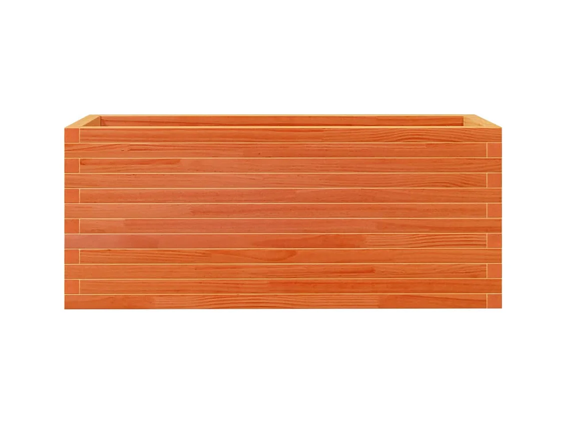 Macetero bancal elevado plantas flores terraza jardín cera 110 x 40 x 45,5 cm madera maciza de pino marrón 02_0038431