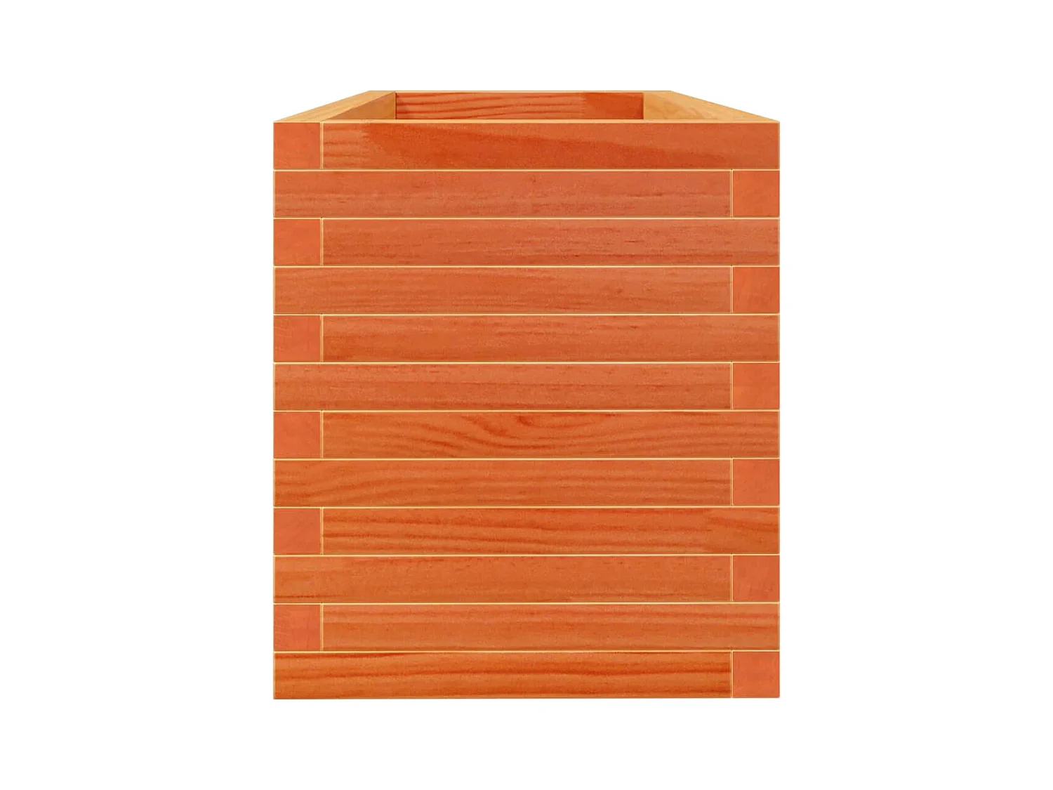 Macetero bancal elevado plantas flores terraza jardín cera 110 x 40 x 45,5 cm madera maciza de pino marrón 02_0038431