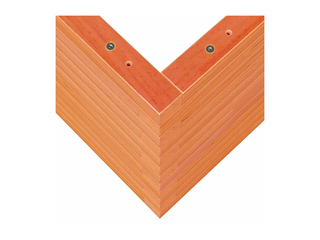 Macetero bancal elevado plantas flores terraza jardín cera 110 x 40 x 45,5 cm madera maciza de pino marrón 02_0038431