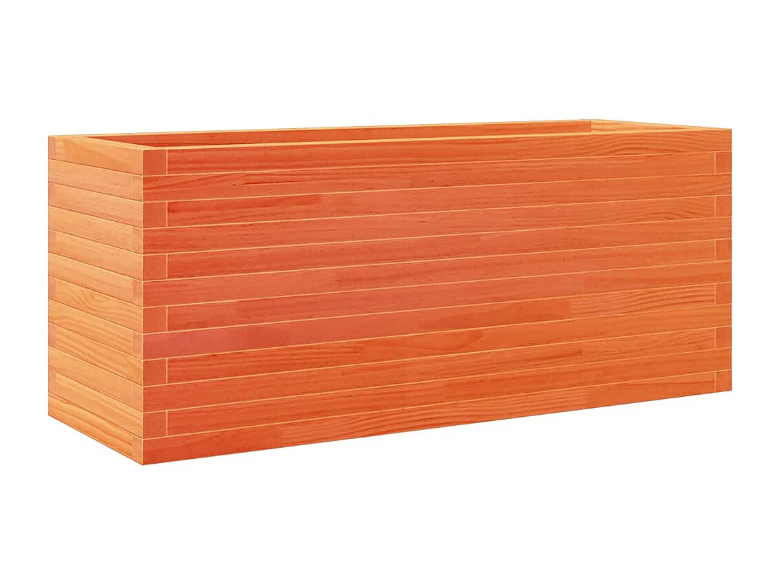 Macetero bancal elevado plantas flores terraza jardín cera 110 x 40 x 45,5 cm madera maciza de pino marrón 02_0038431