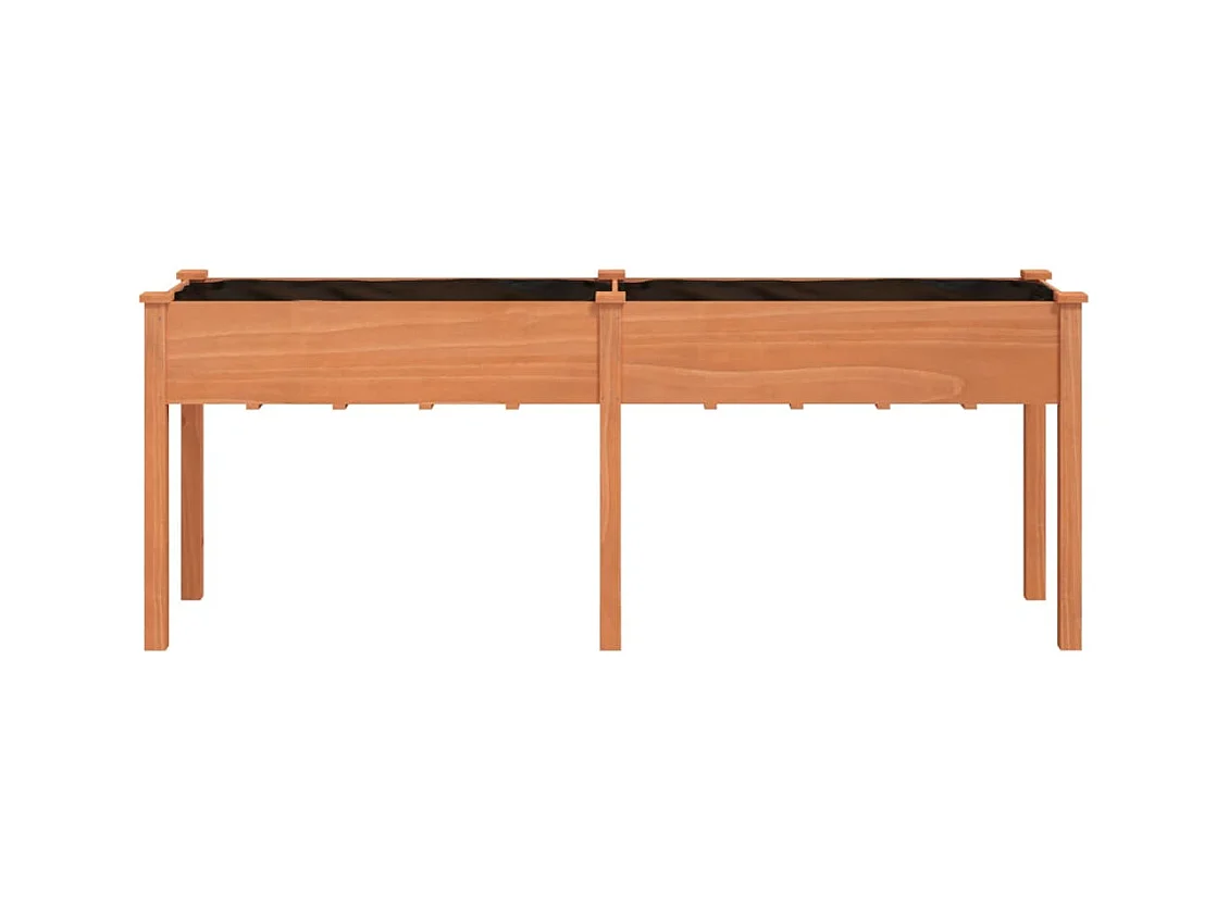 Jardinière bac lit surélevé bois marron 203 x 53 x 76 cm 02_0038129