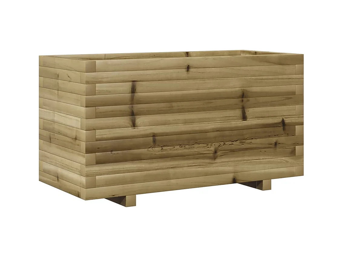 Jardinière bac lit surélevé bois marron 90 x 40 x 49.5 cm 02_0037984