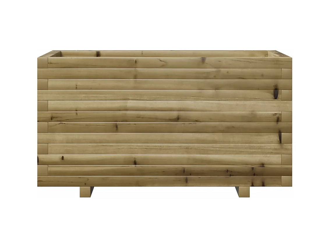 Jardinière bac lit surélevé bois marron 90 x 40 x 49.5 cm 02_0037984