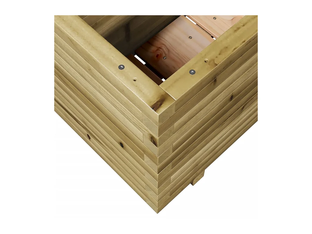 Jardinière bac lit surélevé bois marron 90 x 40 x 49.5 cm 02_0037984