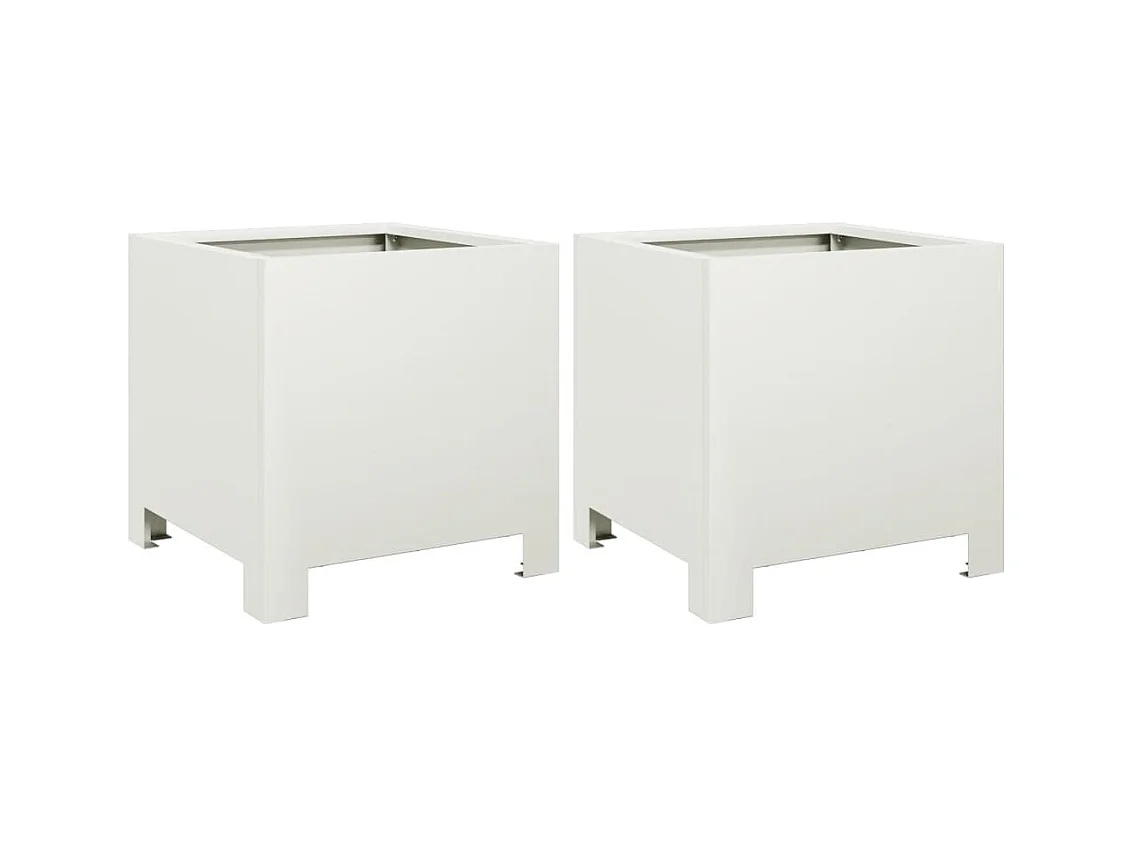 Jardinière bac lit surélevé blanche 30 x 30 x 30 cm 02_0038913