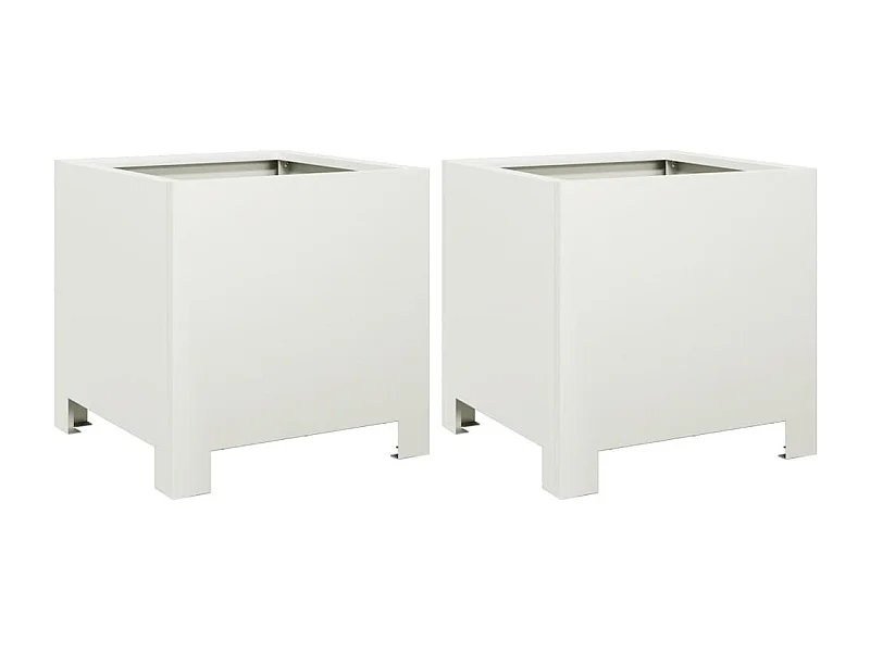 Jardinière bac lit surélevé blanche 30 x 30 x 30 cm 02_0038913