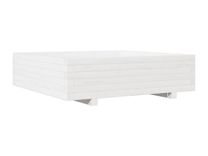 Jardinière bac lit surélevé bois blanche 90 x 90 x 45438 cm 02_0038049