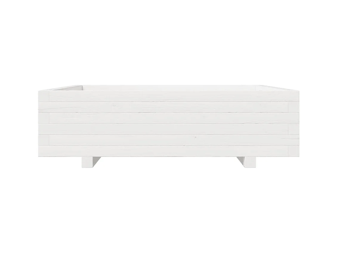 Jardinière bac lit surélevé bois blanche 90 x 90 x 45438 cm 02_0038049