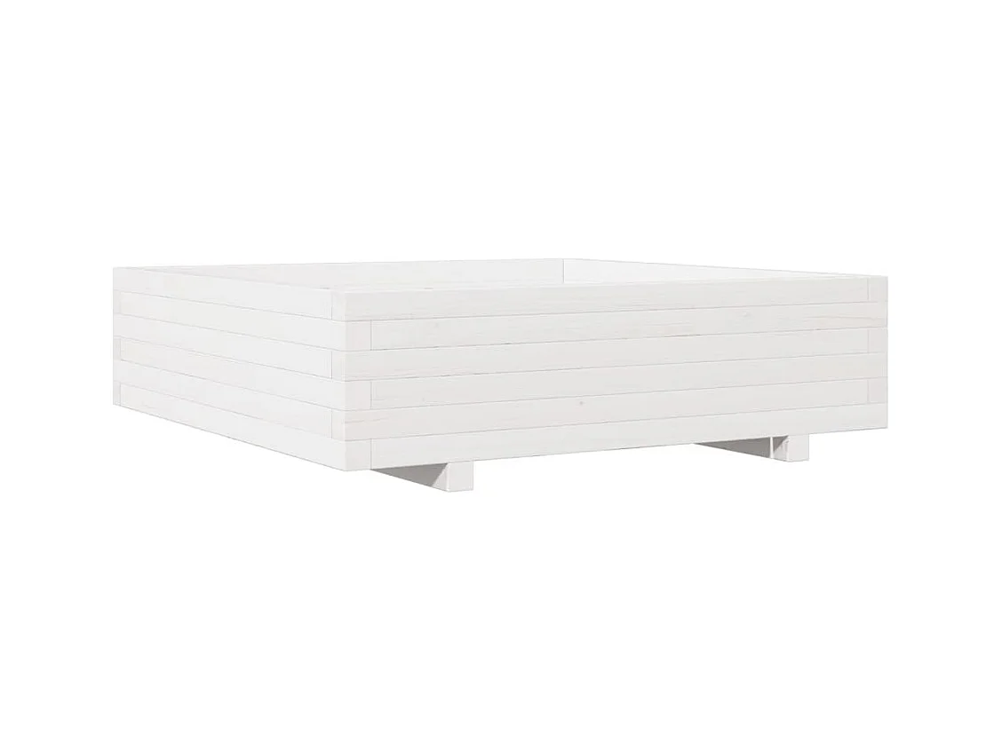 Jardinière bac lit surélevé bois blanche 90 x 90 x 45438 cm 02_0038049