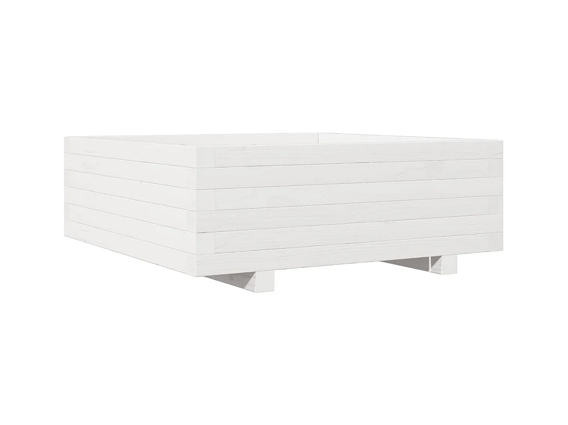 Jardinière bac lit surélevé bois blanche 70 x 70 x 45438 cm 02_0037811