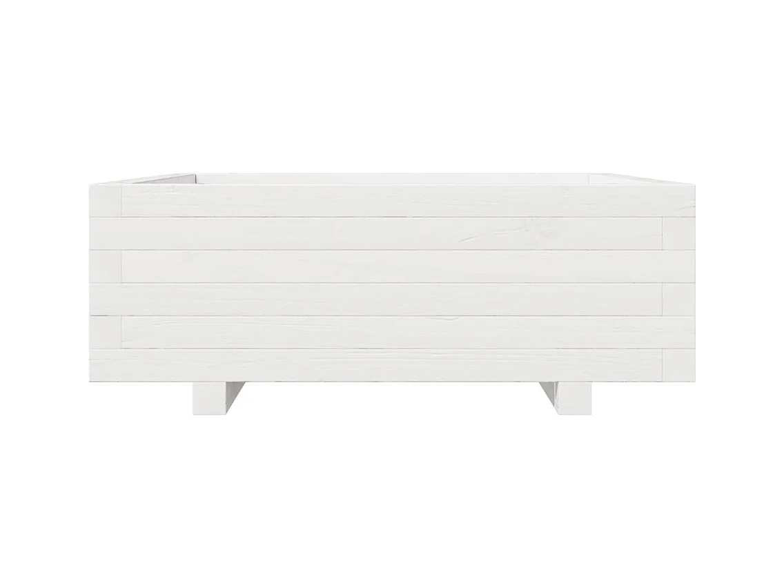Jardinière bac lit surélevé bois blanche 70 x 70 x 45438 cm 02_0037811