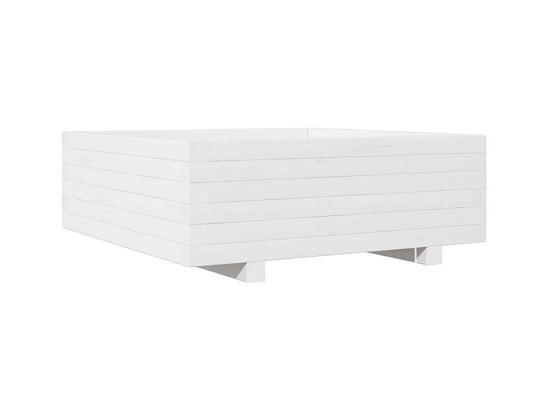 Jardinière bac lit surélevé bois blanche 70 x 70 x 45438 cm 02_0037811