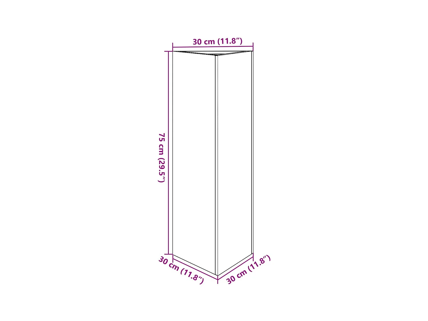 Jardinière bac lit surélevé blanche 30 x 26 x 75 cm 02_0038803