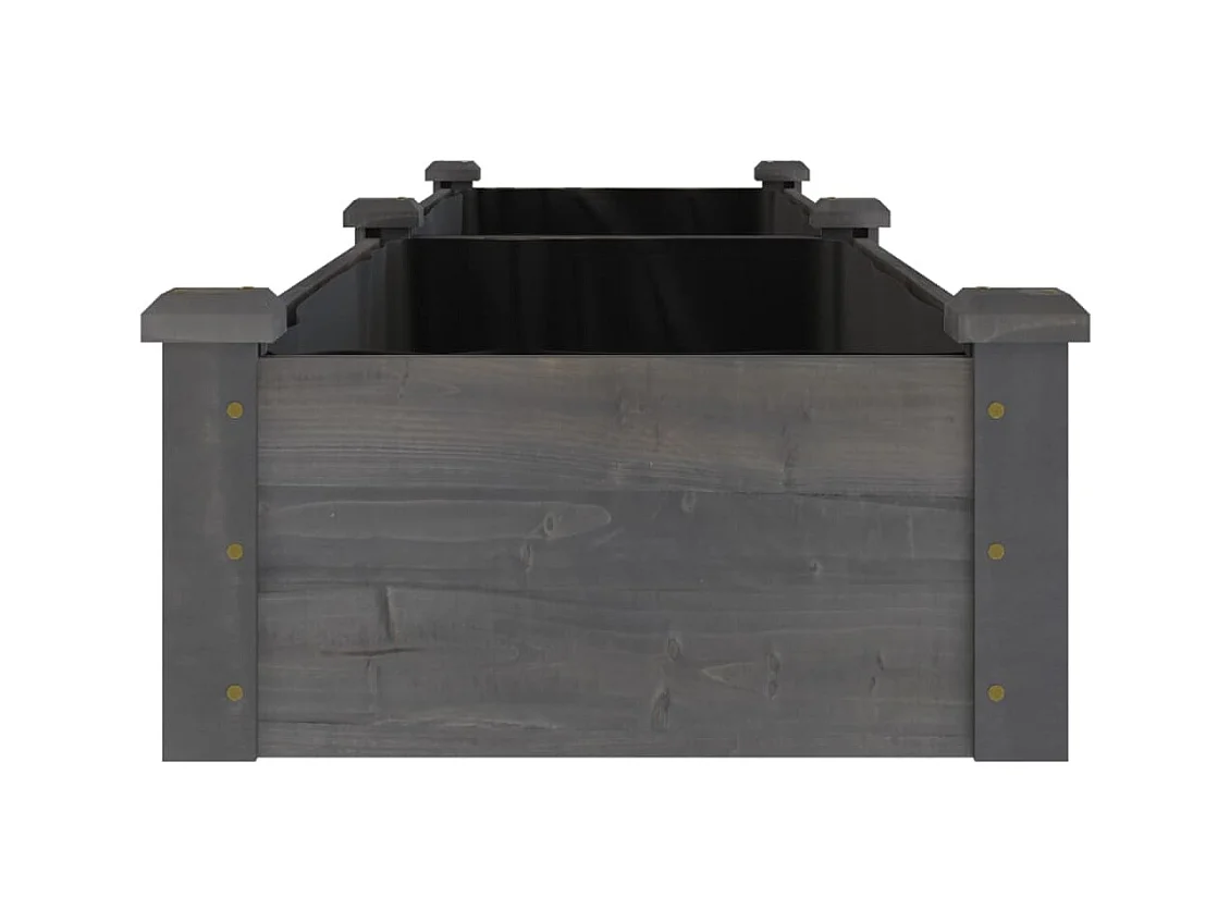 Jardinière bac lit surélevé bois marron 240 x 45 x 25 cm 02_0039844