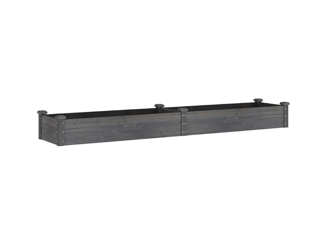 Jardinière bac lit surélevé bois marron 240 x 45 x 25 cm 02_0039844