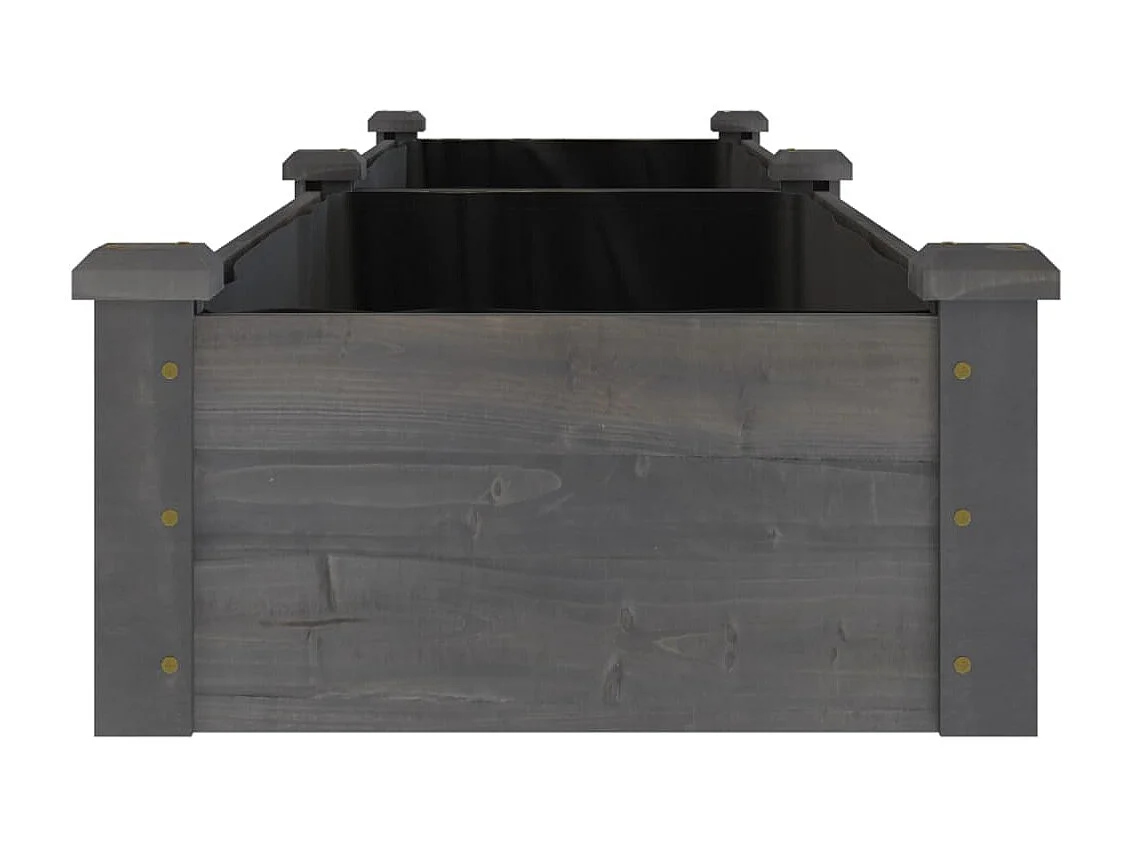 Jardinière bac lit surélevé bois marron 240 x 45 x 25 cm 02_0039844