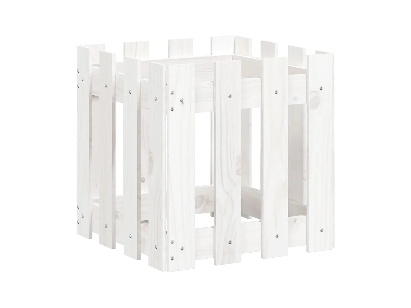 Jardinière bac lit surélevé blanche 40 x 40 x 40 cm 02_0038095