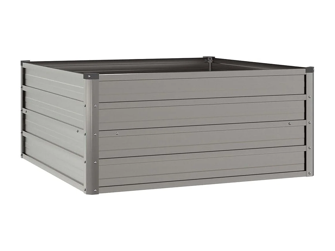 Vassoio per fioriera aiuola rialzata piante fiori terrazzo giardino ruggine 100 x 100 x 45 cm acciaio corten marrone 02_0039856