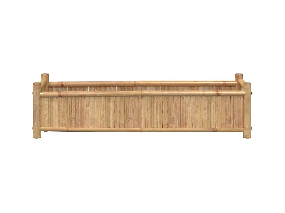 Jardinière bac lit surélevé bambou marron 100 x 40 x 150 cm 02_0037265